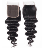 Human Hair Loose Deep Wave Closure 4x4